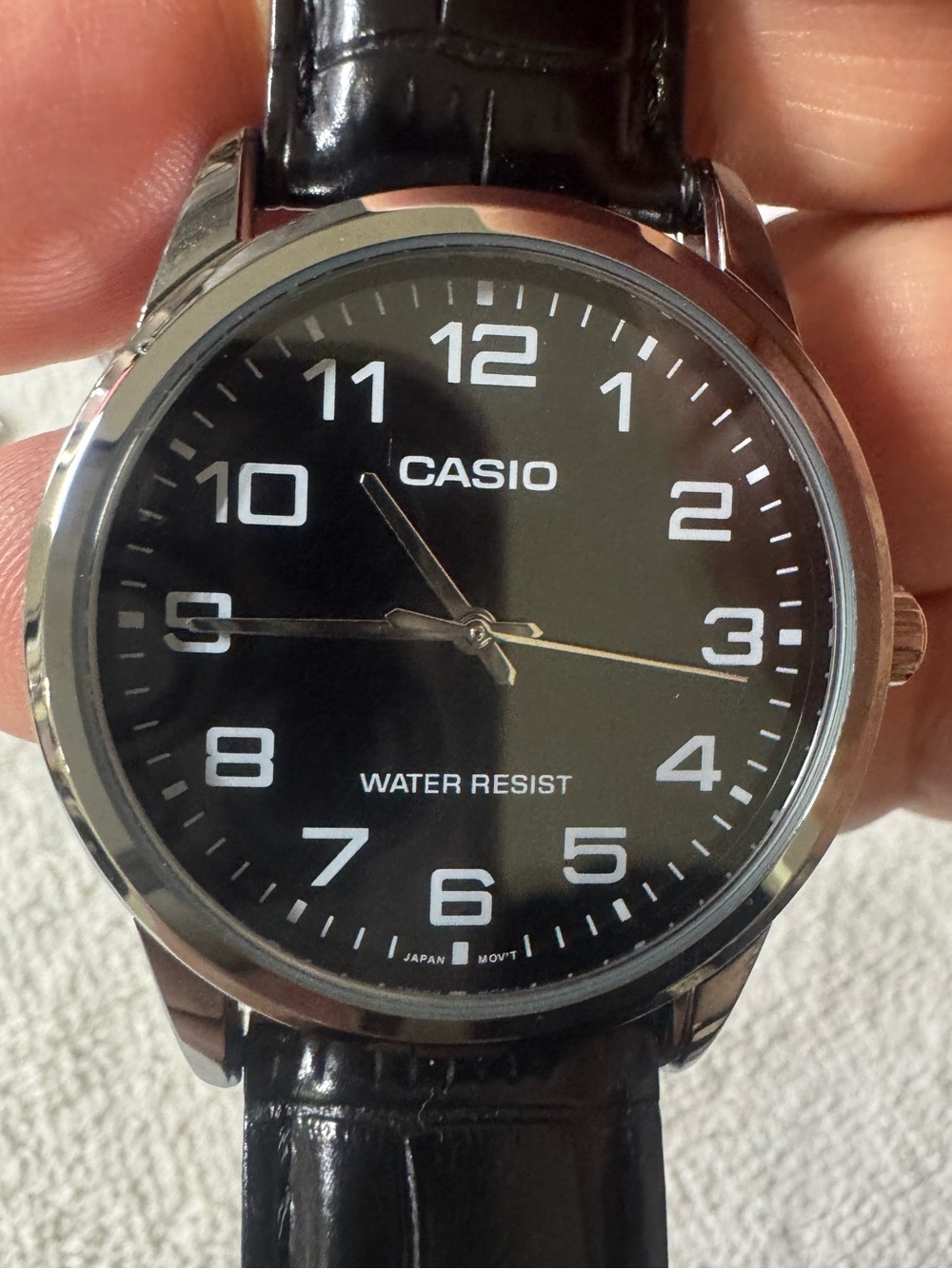 Casio Black Dial Men’s Watch with Silver Case
